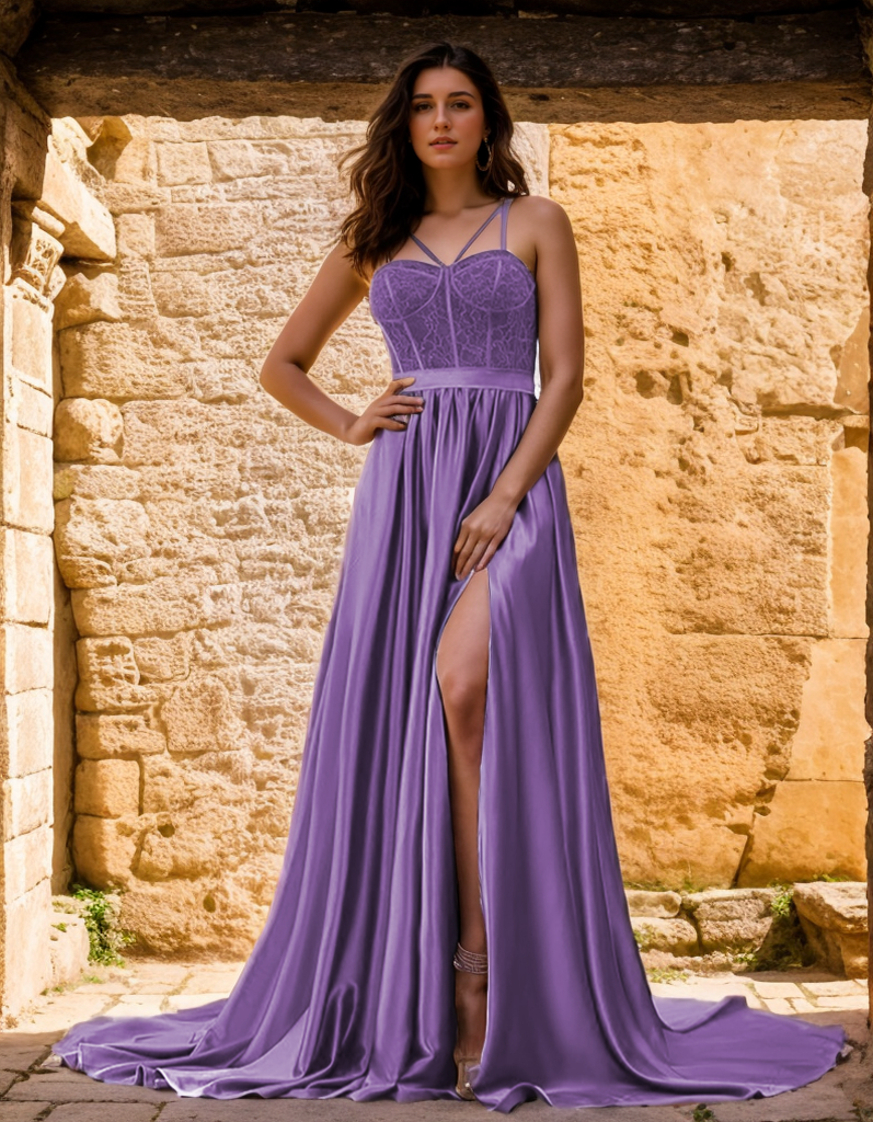 A-Line/Princess Sleeveless Spaghetti Straps Sweep/BrushTrain Long Prom Evening Dresses