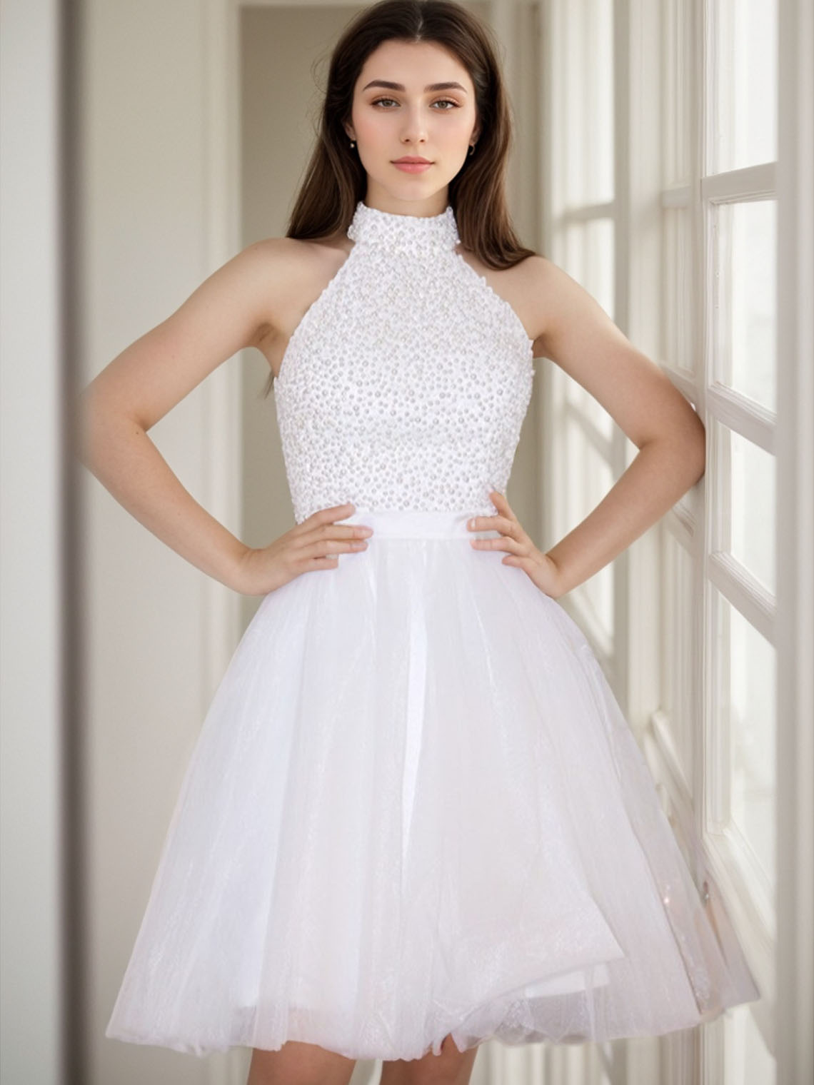 A-Line/Princess Sleeveless Short/Mini Homecoming Dresses