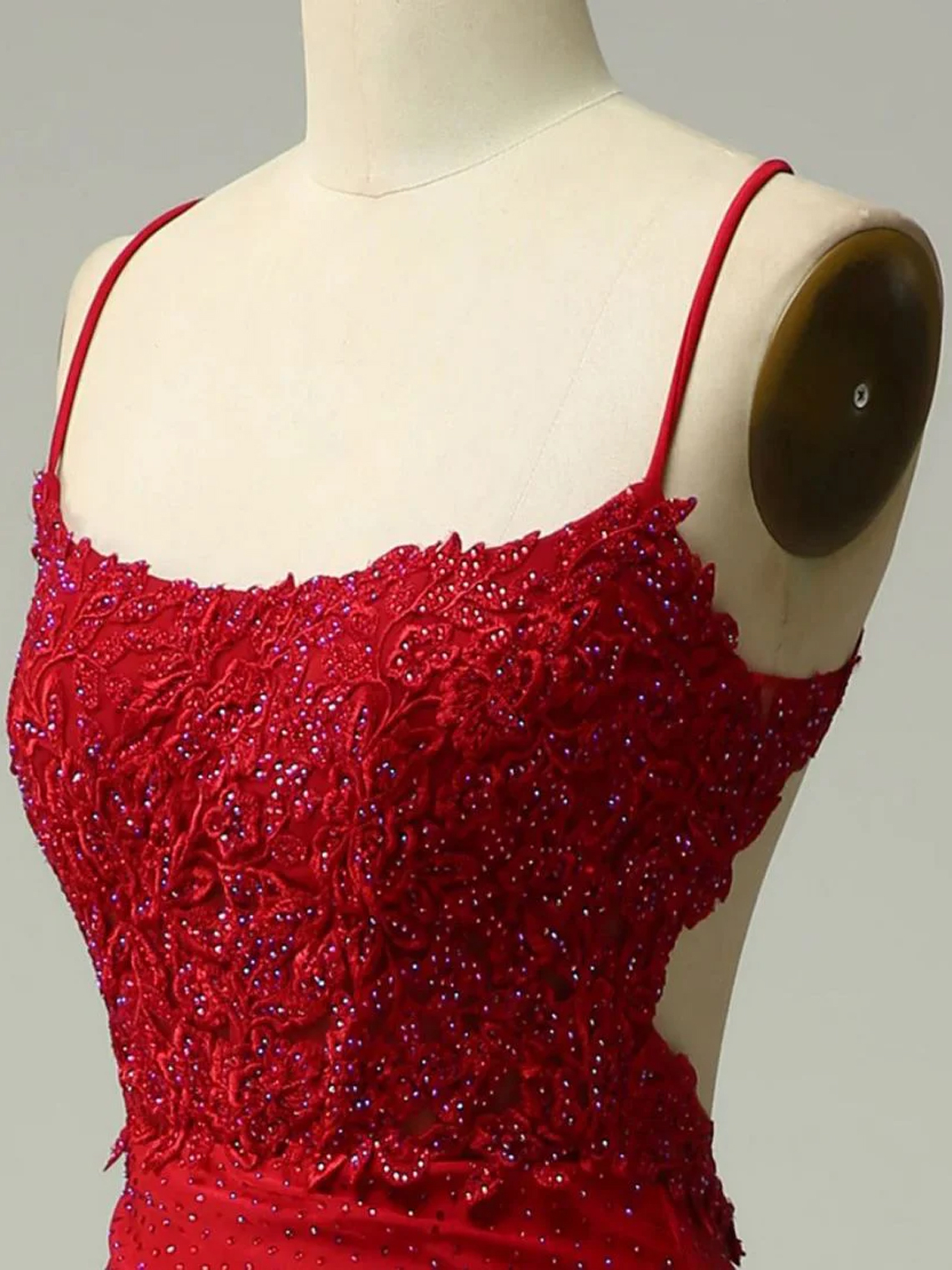 Mermaid Sleeveless Backless with Appliques Long Tight Prom Dress