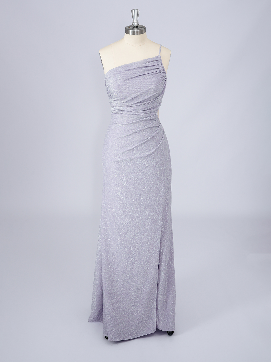 Sheath Sequins One Shoulder With Ruffles Long Prom Dresses