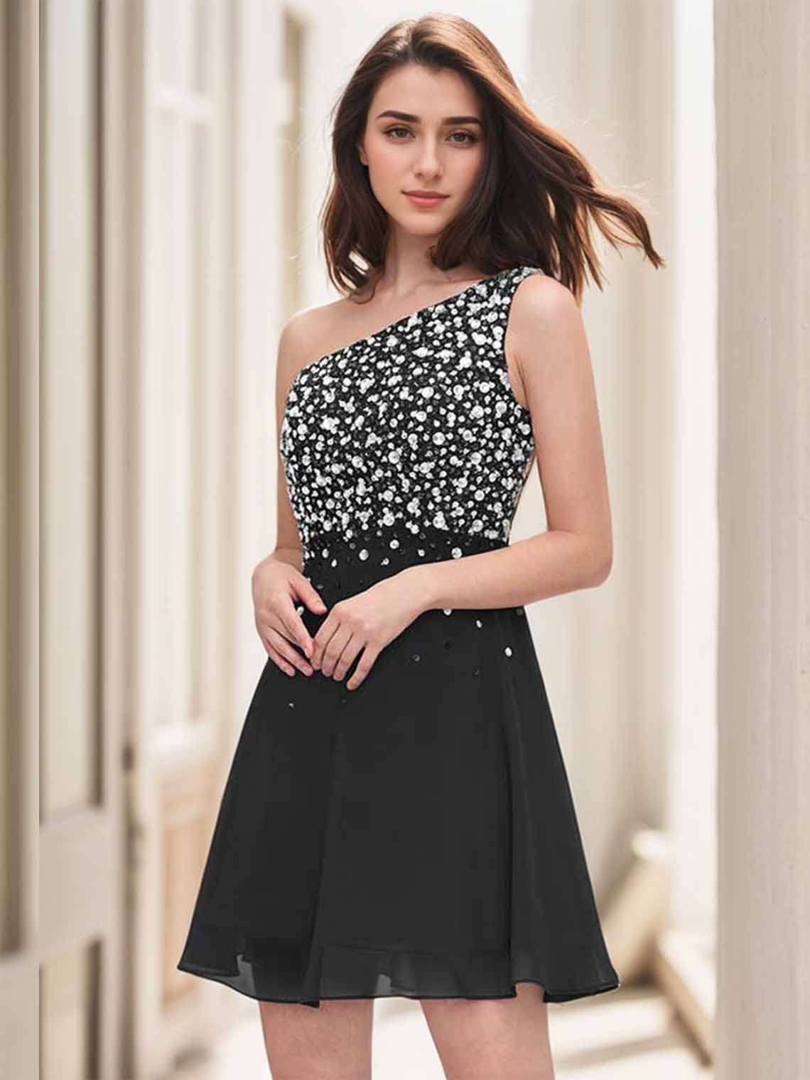 A-line Cocktail Party Dress Sleeveless Short/Mini Homecoming Dress