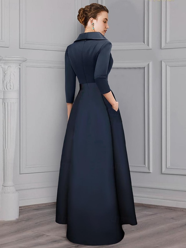 jumpsuit pantsuit ankle-length mother of the bride dress wedding guest dress formal dress 3/4 sleeves satin elegant simple, supplier image 10