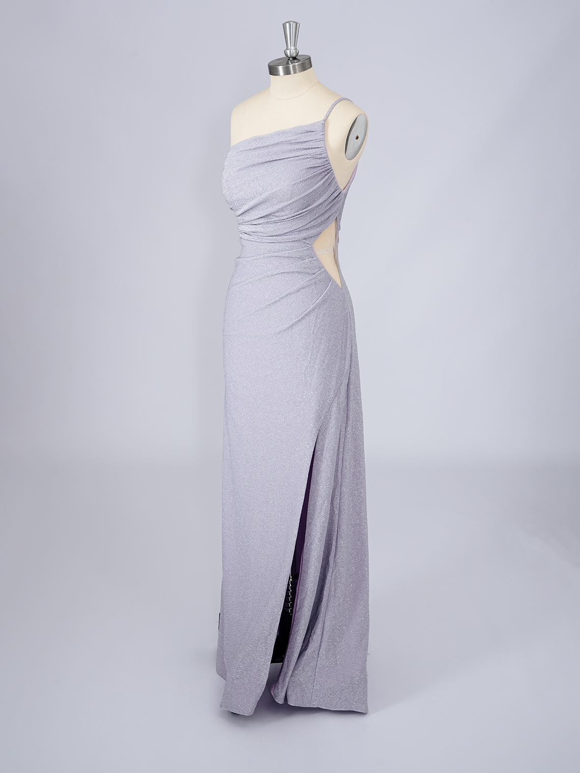 Sheath Sequins One Shoulder With Ruffles Long Prom Dresses