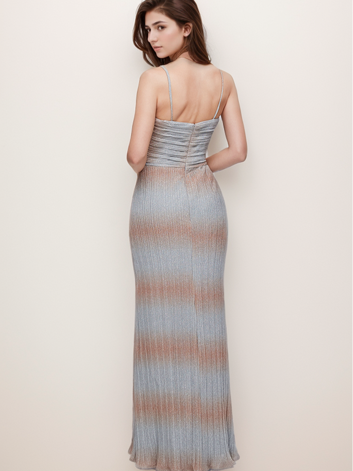 Sheath/Column Sexy Prom Formal Evening Dress V Neck Spaghetti