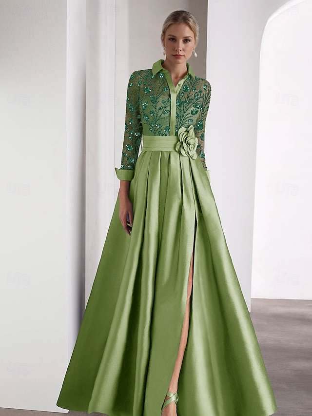 a-line mother of the bride dresses wedding guest dresses formal dresses floor length satin elegant, supplier image 1