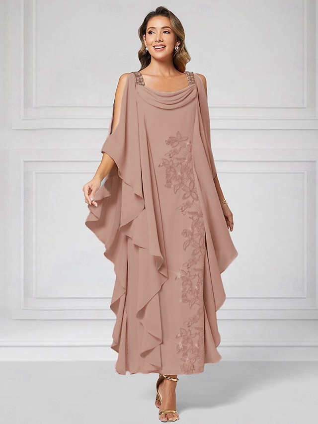 sheath column floor length mother of the bride dresses wedding guest dresses cocktail dresses party dresses half sleeve jewel neck elegant plus size, supplier image 20