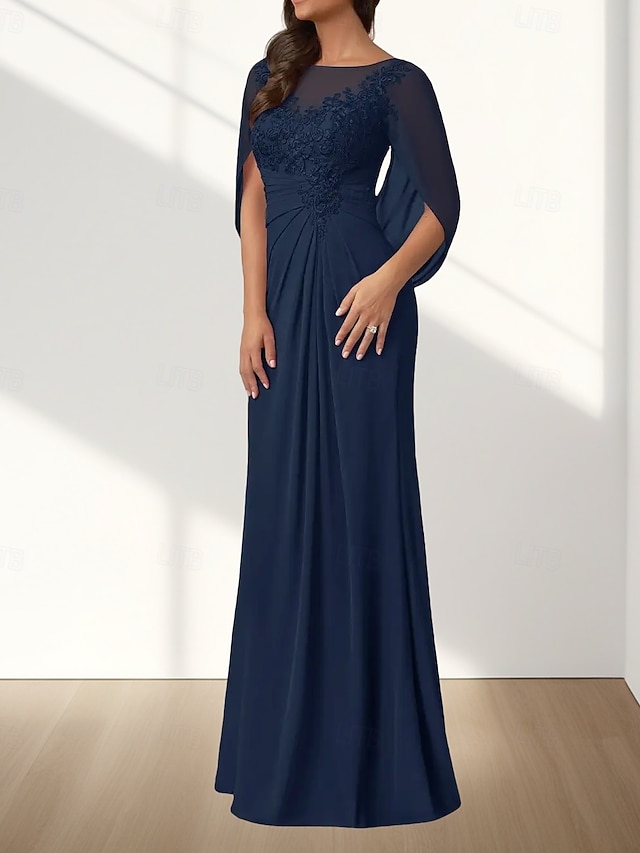 sheath column mother of the bride dresses wedding guest dresses formal dresses evening gown chiffon, supplier image 8