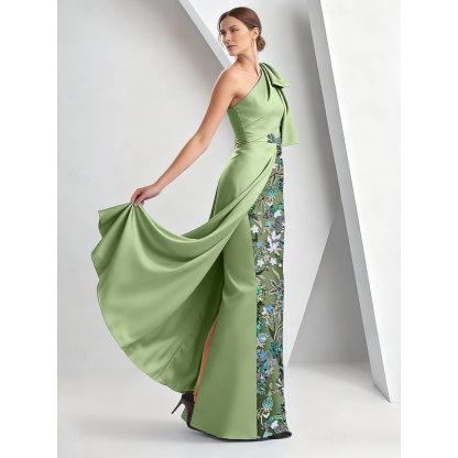 A-Line Floor Length Beaded Eembroidered Formal Dresses Mother of the Bride Dress Evening Gown
