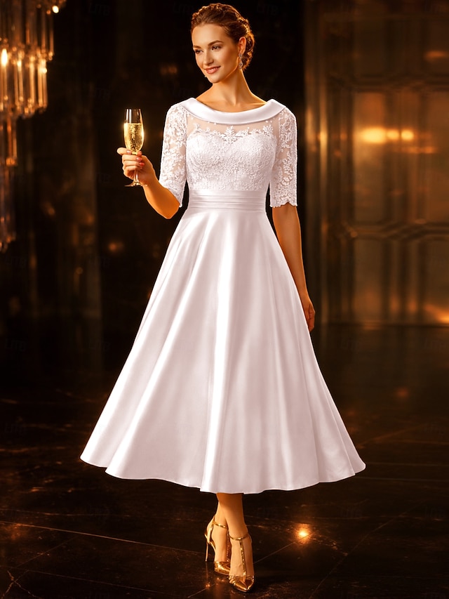 a-line mother of the bride dresses wedding guest dresses cocktail dresses party dresses tea length, supplier image 6