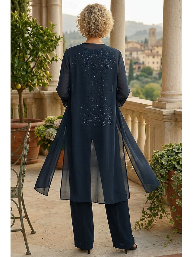 Chiffon 3/4 sleeve mother of the bride evening wedding guest cape wrap