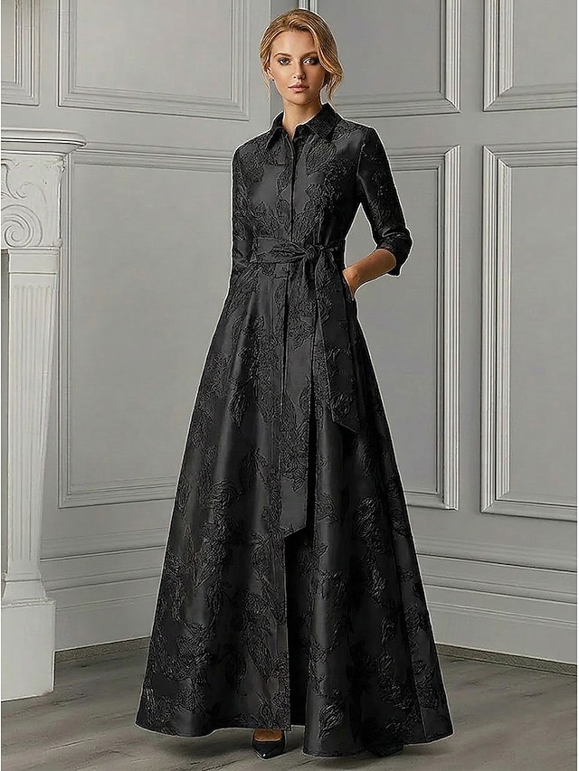 a-line mother of the bride dresses formal dresses evening gown floor length jacquard elegant, supplier image 4