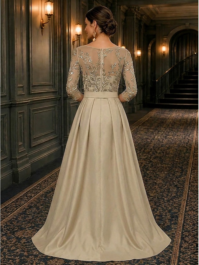 jumpsuit pantsuit mother of the bride dresses ankle length lace with beading 3/4 length sleeve, supplier image 3