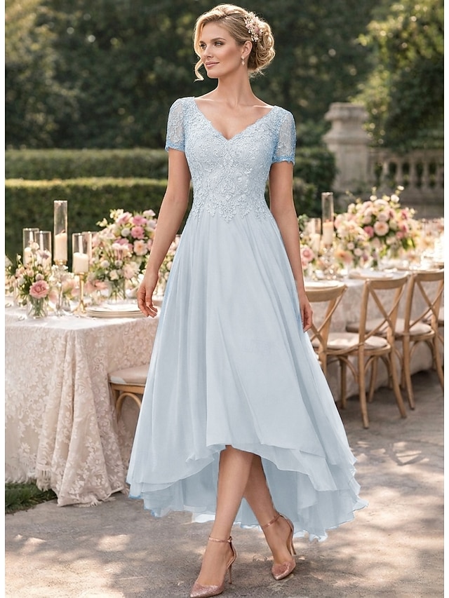 a-line mother of the bride dresses wedding guest dresses cocktail dresses party dresses asymmetrical, supplier image 5