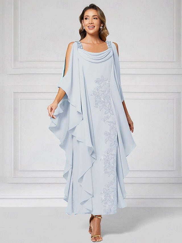 sheath column floor length mother of the bride dresses wedding guest dresses cocktail dresses party dresses half sleeve jewel neck elegant plus size, supplier image 21