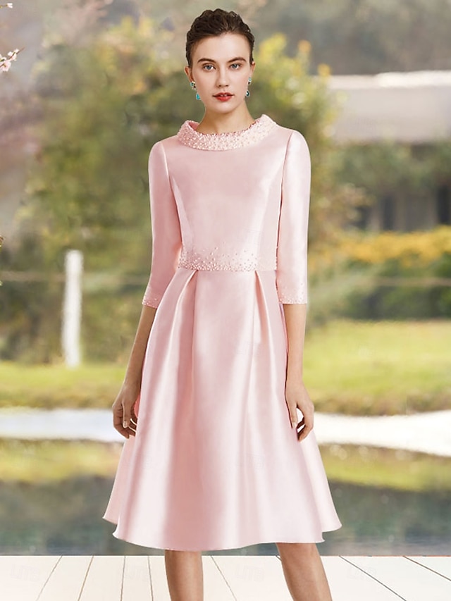 a-line mother of the bride dresses wedding guest dresses cocktail dresses party dresses knee length, supplier image 5