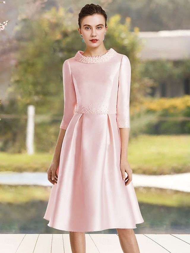 a-line mother of the bride dresses wedding guest dresses cocktail dresses party dresses knee length, supplier image 5