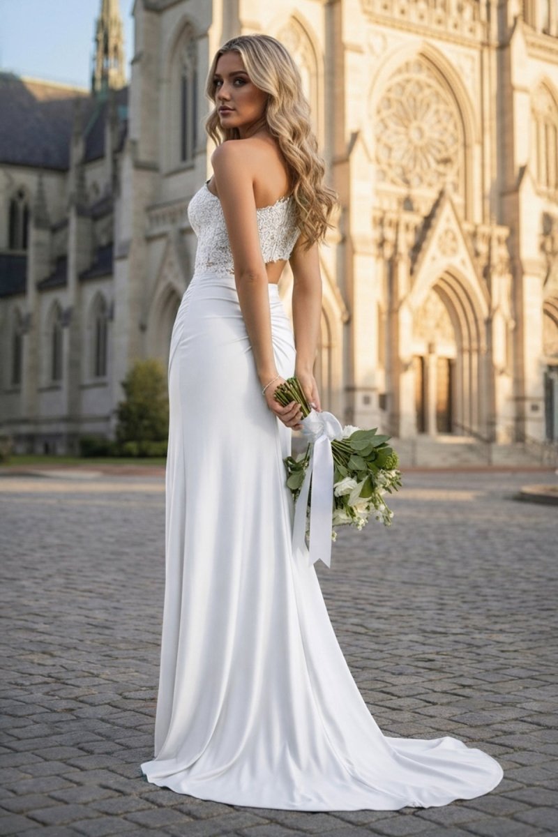 Royal Blue - One Shoulder Sheath Lace Appliqued Prom Dresses With Cutout Evening Dresses, product image 30
