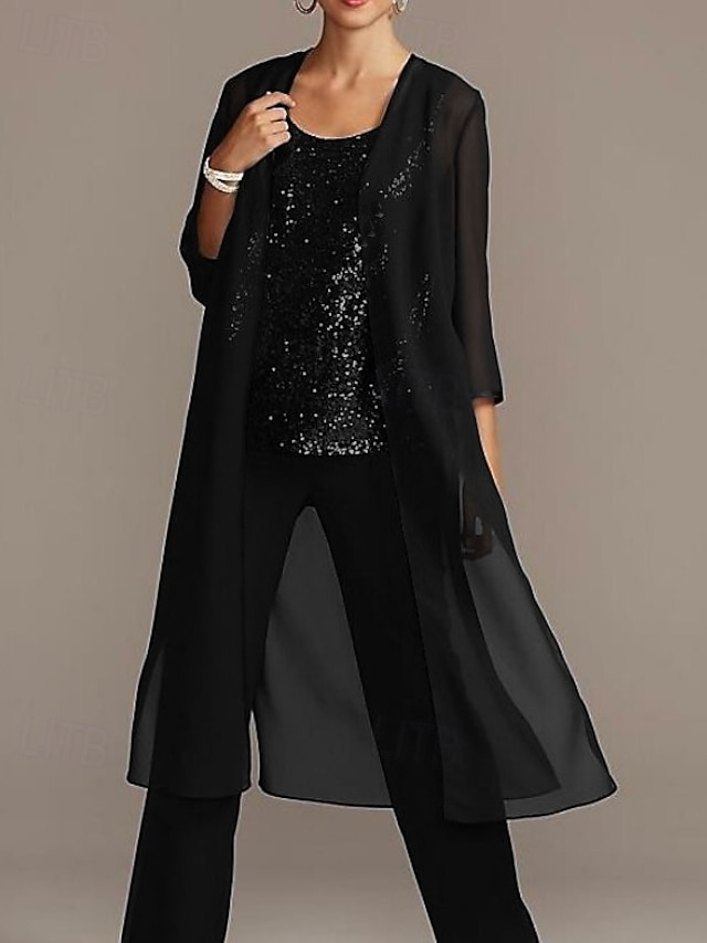 Chiffon 3/4 sleeve mother of the bride evening wedding guest cape wrap