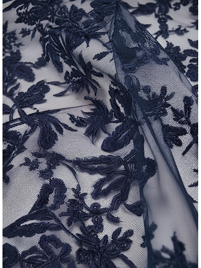 a-line mother of the bride dresses floor length lace with embroidery short sleeve high neck v neck, supplier image 2