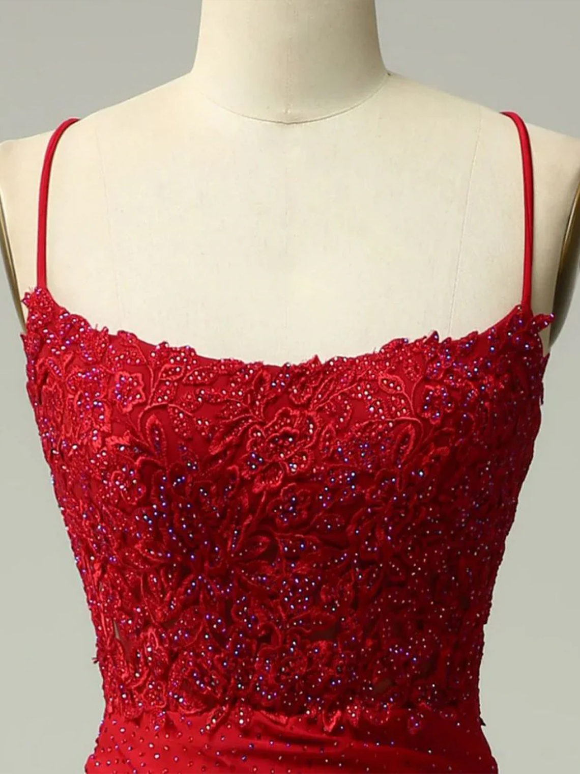 Mermaid Sleeveless Backless with Appliques Long Tight Prom Dress