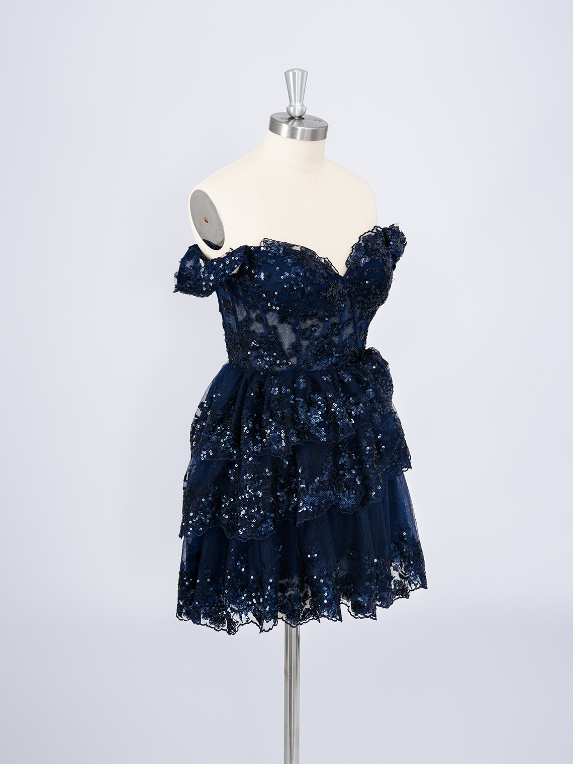 A-Line Tulle Strapless With Appliques Short Homecoming Dress