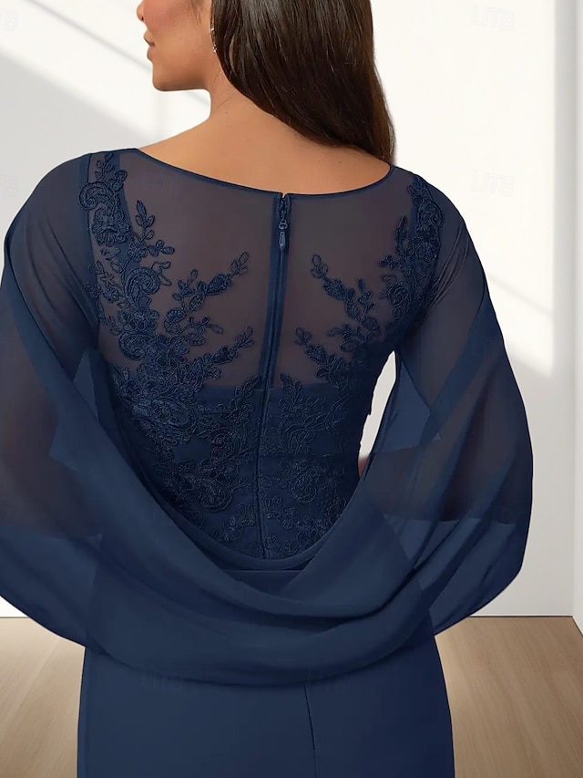 sheath column mother of the bride dresses wedding guest dresses formal dresses evening gown chiffon, supplier image 9