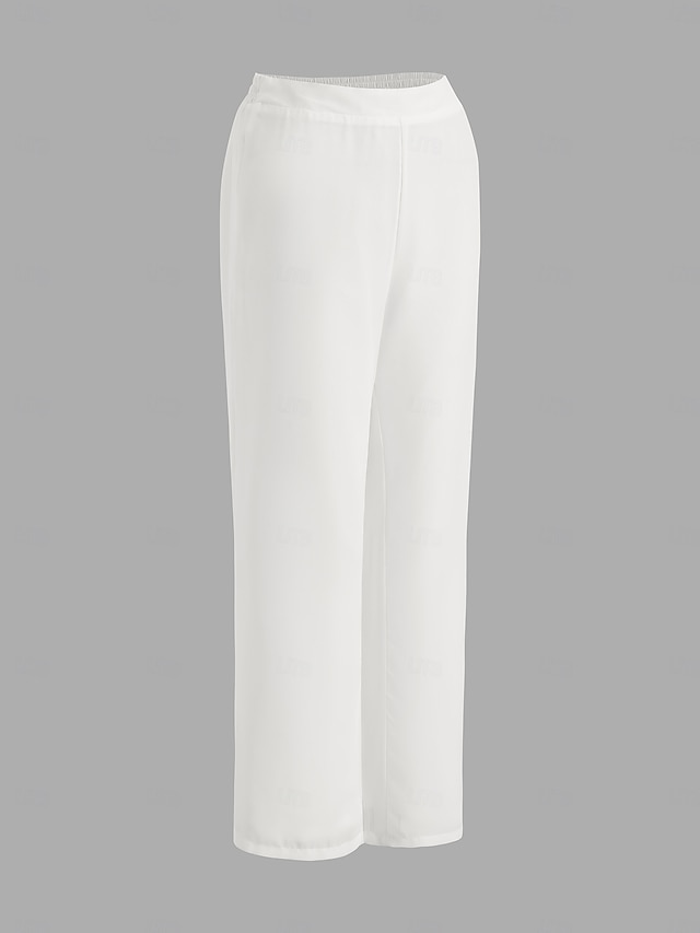 3 piece jumpsuit pantsuit jumpsuit pantsuit floor length mother of the bride dresses sleeveless bateau neck elegant plus size chiffon lace, supplier image 13