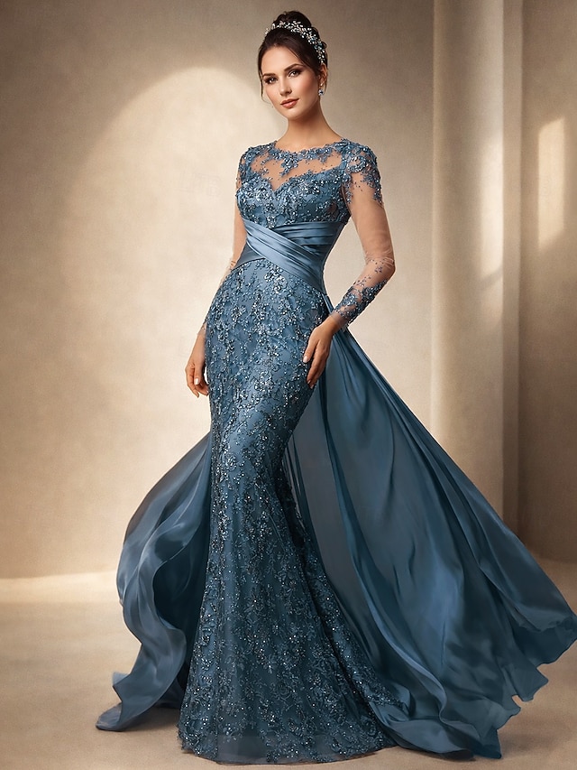 mermaid trumpet mother of the bride dresses wedding guest dresses formal dresses evening gown satin, supplier image 1