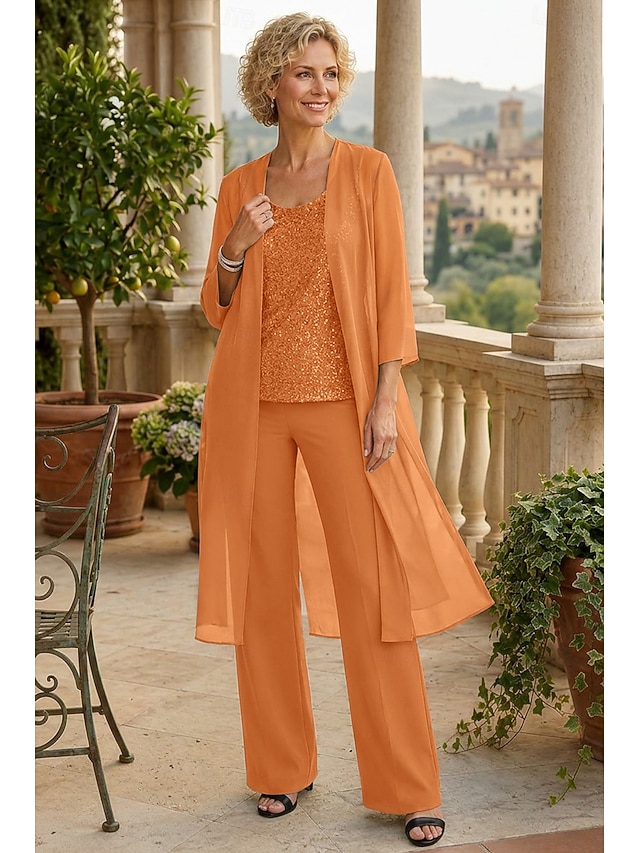 Chiffon 3/4 sleeve mother of the bride evening wedding guest cape wrap