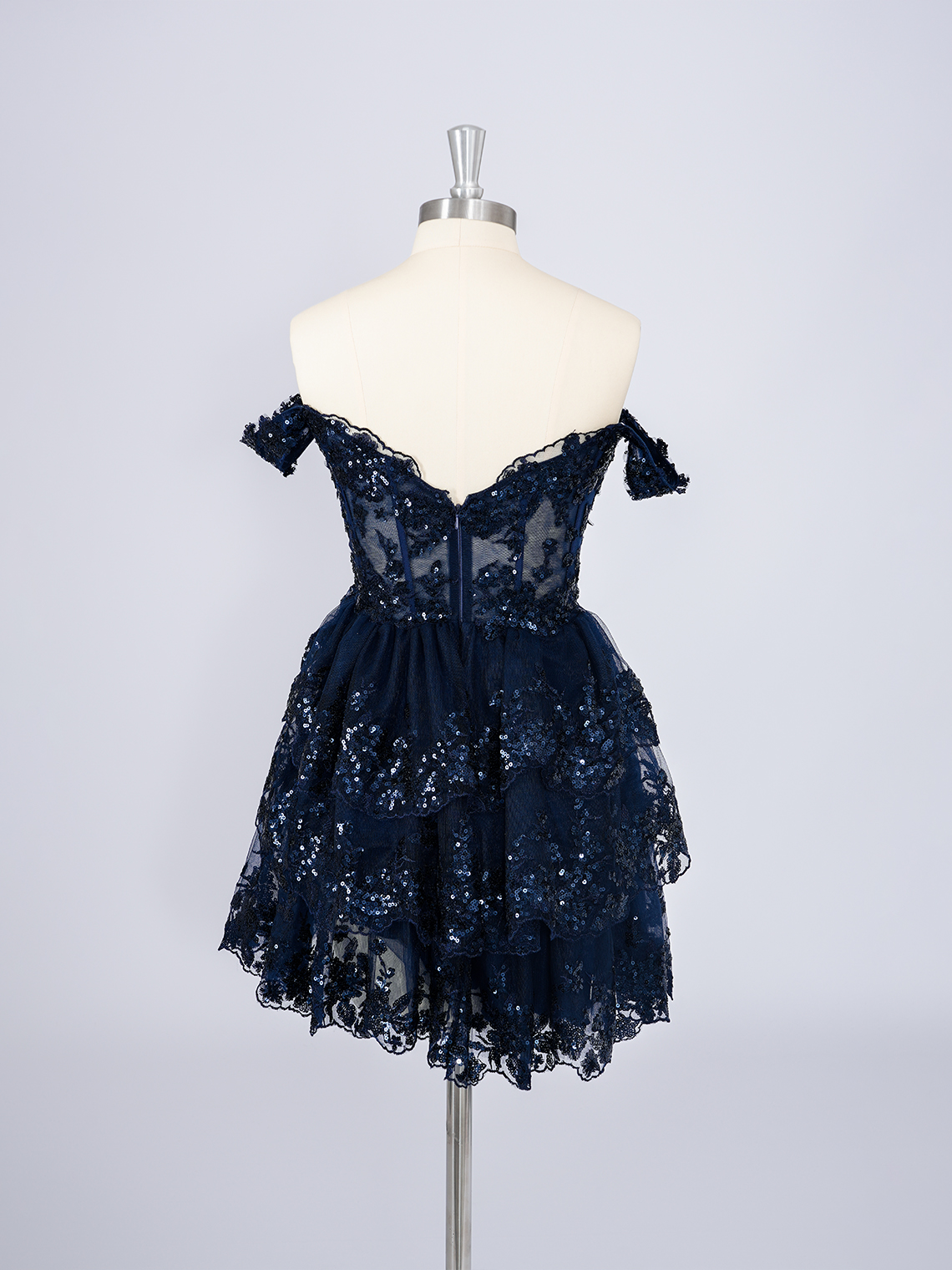 A-Line Tulle Strapless With Appliques Short Homecoming Dress