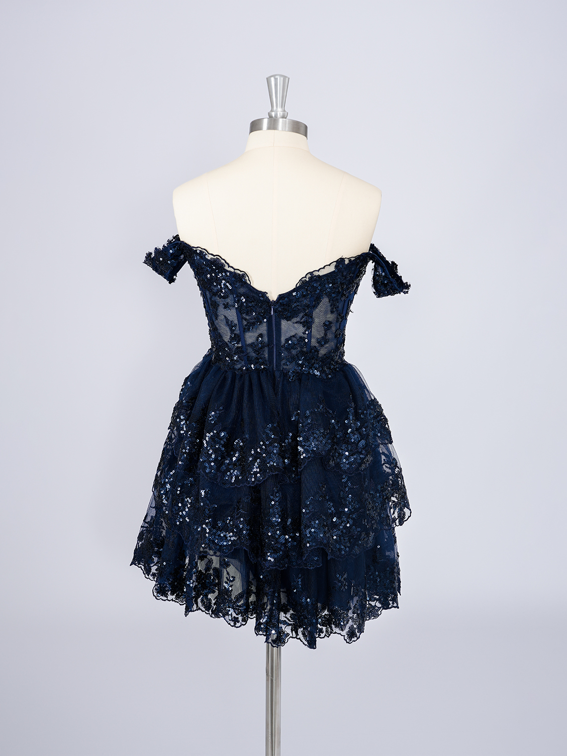 A-Line Tulle Strapless With Appliques Short Homecoming Dress