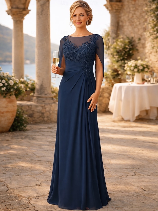 sheath column mother of the bride dresses wedding guest dresses formal dresses evening gown chiffon, supplier image 1