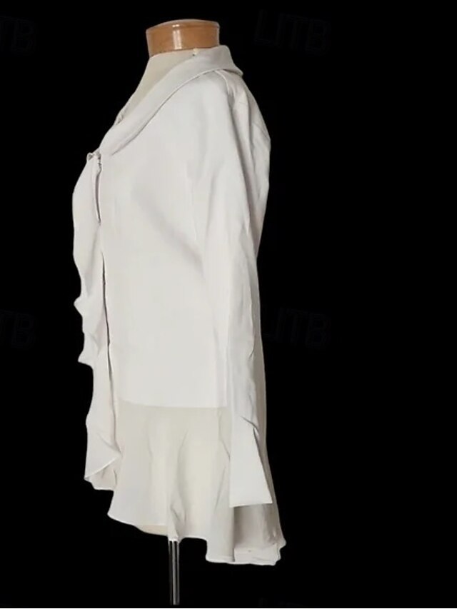 two piece jumpsuit pantsuit mother of the bride dresses floor length chiffon with ruffles v neck, supplier image 10
