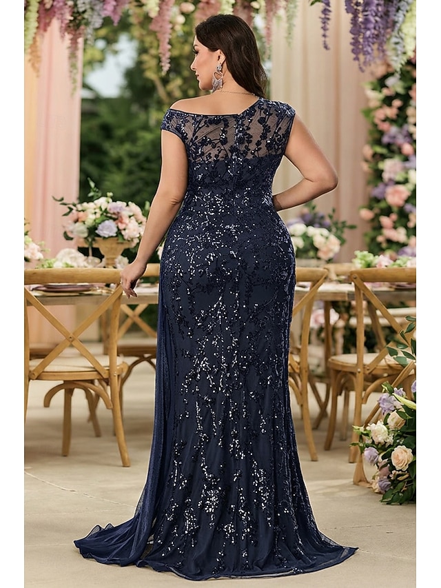 sheath column floor-length mother of the bride dress prom dress evening gown short sleeves elegant, supplier image 2