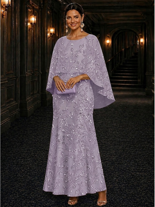 a-line mother of the bride dresses cocktail dresses floor length ankle length lace with beading, supplier image 10