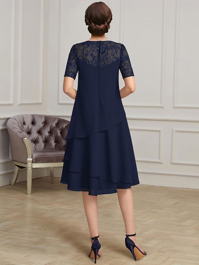 a-line mother of the bride dresses wedding guest dresses cocktail dresses party dresses tea length, supplier image 2