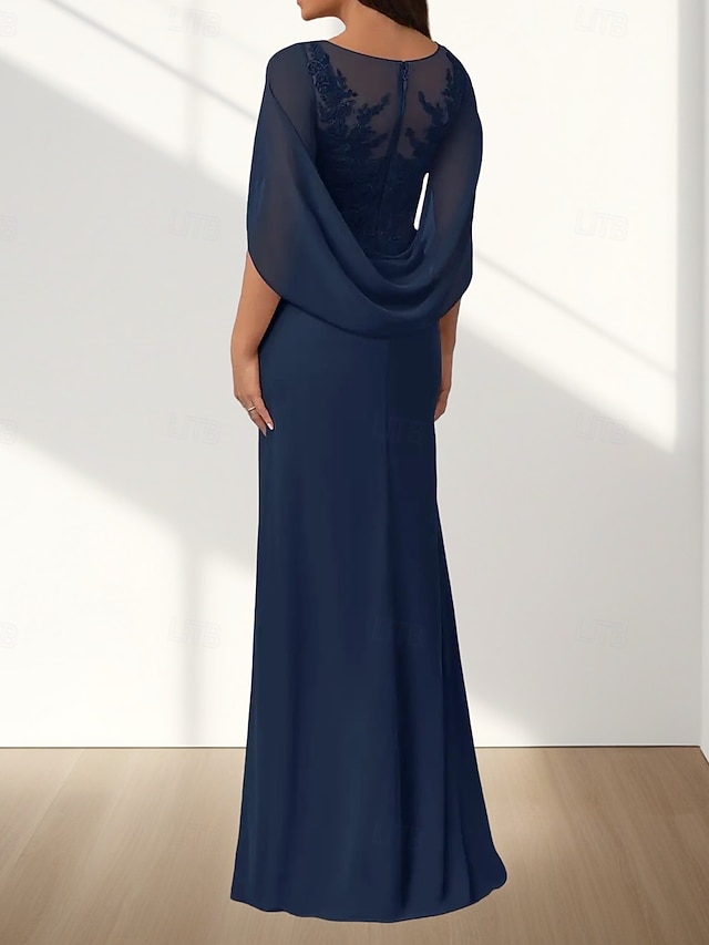 sheath column mother of the bride dresses wedding guest dresses formal dresses evening gown chiffon, supplier image 7