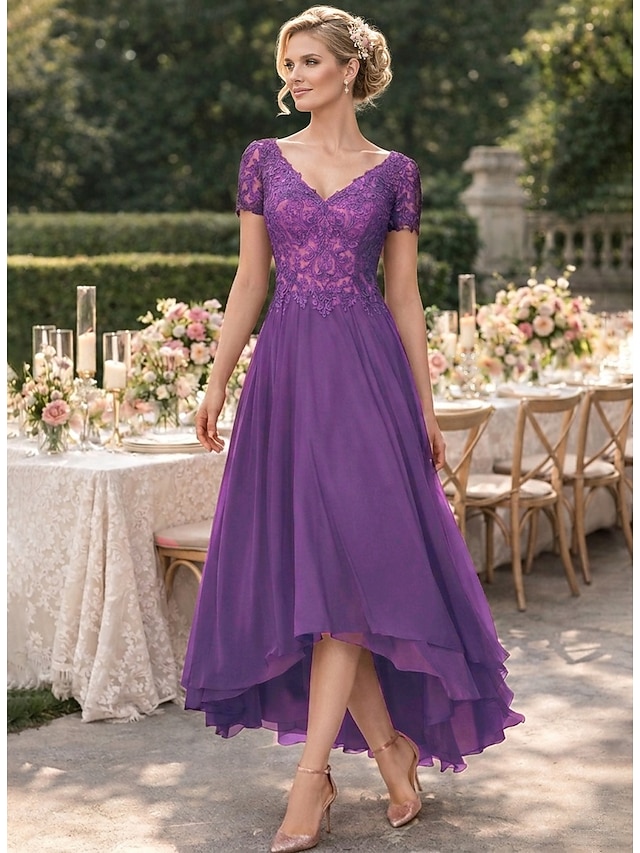 a-line mother of the bride dresses wedding guest dresses cocktail dresses party dresses asymmetrical, supplier image 6