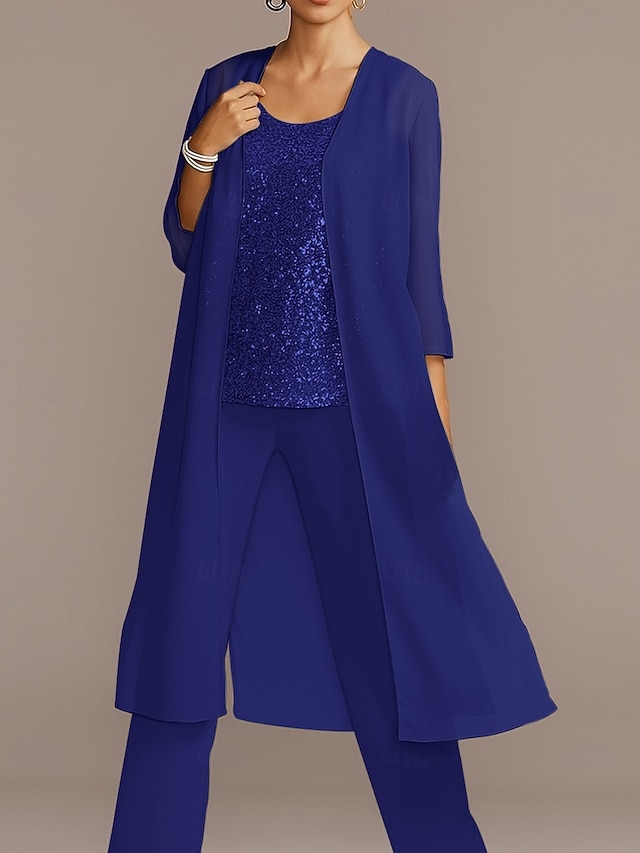 Chiffon 3/4 sleeve mother of the bride evening wedding guest cape wrap