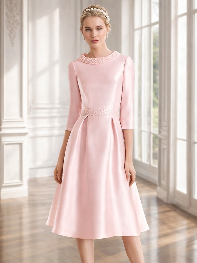 a-line mother of the bride dresses wedding guest dresses cocktail dresses party dresses knee length, supplier image 2