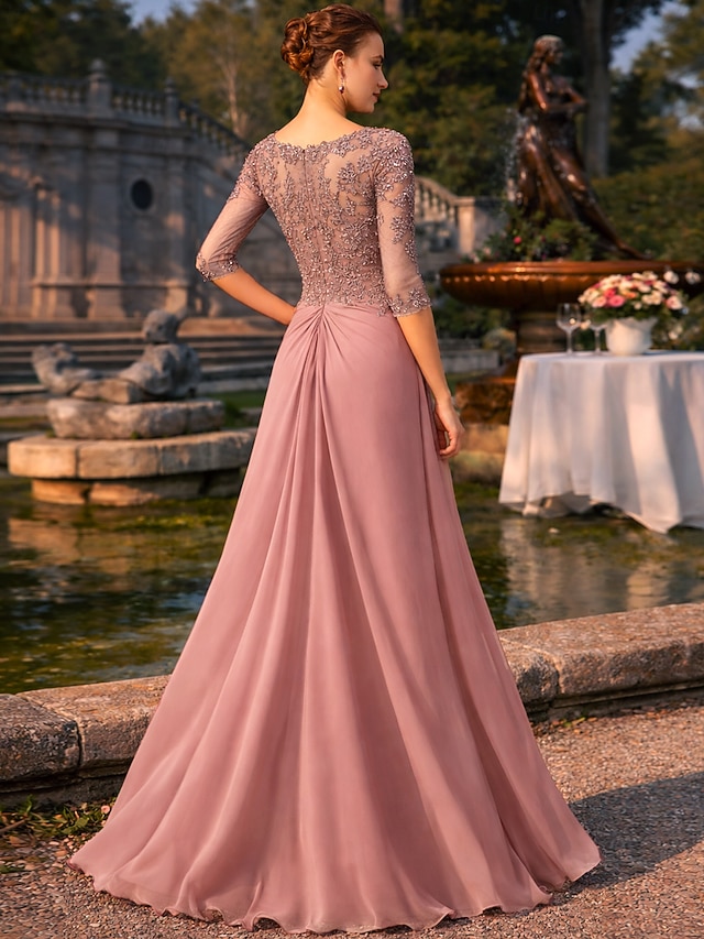 sheath column mother of the bride dresses wedding guest dresses formal dresses evening gown chiffon, supplier image 2