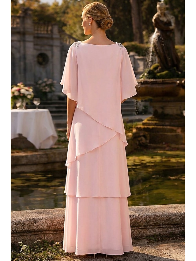 a-line mother of the bride dresses wedding guest dresses formal dresses floor length chiffon elegant, supplier image 2