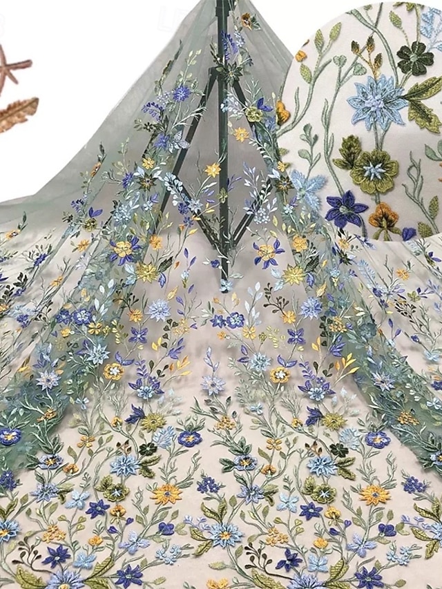 a-line tea length mother of the bride dresses wedding guest dresses cocktail dresses half sleeve crew neck elegant casual tulle with embroidery, supplier image 2