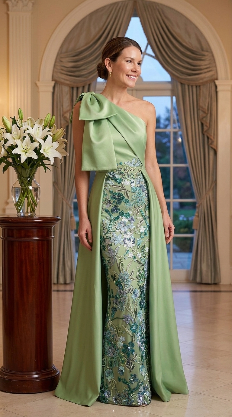 Sheath mother of the bride dress sleek modern style