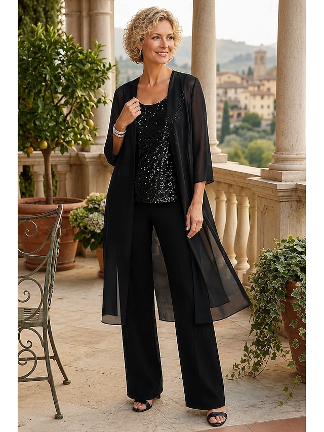 Chiffon 3/4 sleeve mother of the bride evening wedding guest cape wrap