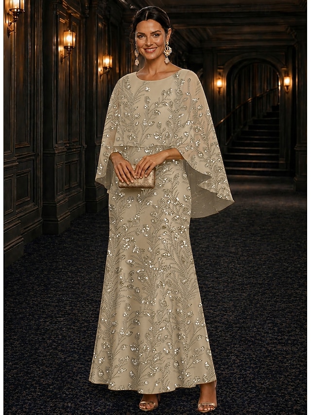 a-line mother of the bride dresses cocktail dresses floor length ankle length lace with beading, supplier image 1