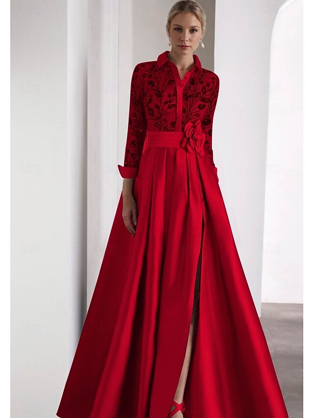 a-line mother of the bride dresses wedding guest dresses formal dresses floor length satin elegant, supplier image 10
