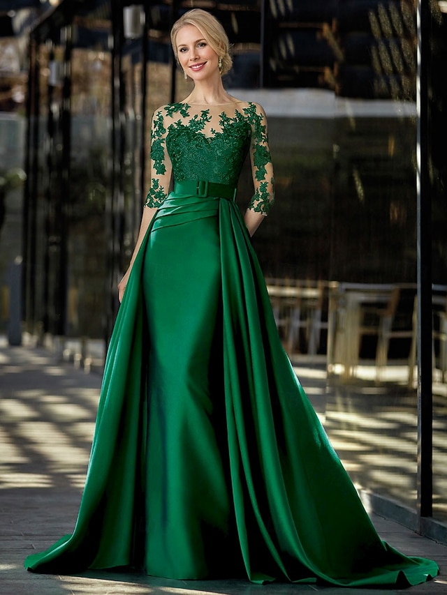 a-line mother of the bride dresses wedding guest dresses formal dresses evening gown satin elegant, supplier image 5