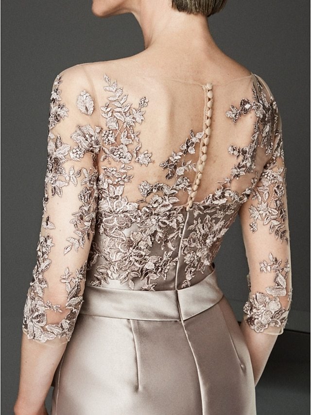 sheath column mother of the bride dresses wedding guest dresses cocktail dresses party dresses satin, supplier image 6