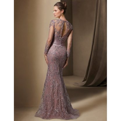 Mermaid Trumpet Sweep Brush Train Wedding Guest Dress Formal Dresses Evening Gown Mother of the Bride Dress
